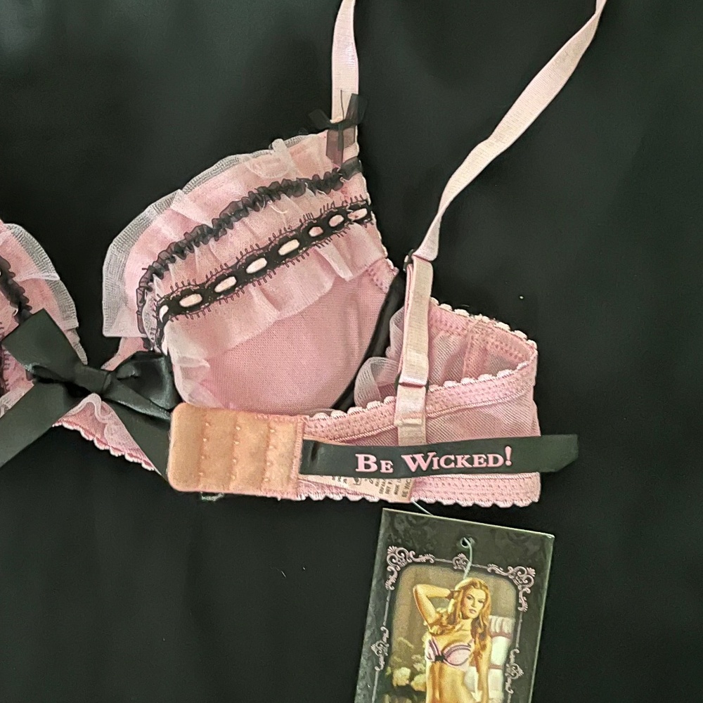Wicked Brand Flirty Pretty Pink Bra Size Small NWT - Picture 4 of 6